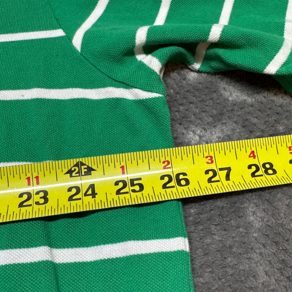 Polo Ralph Lauren Mens 2XLT Green White Striped Short Sleeve Polo Shirt Pink - Picture 6 of 8